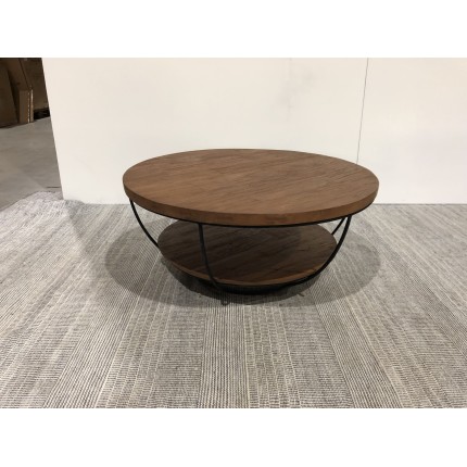 SIXTINE coffee table - Recycled teak and black metal | Second-hand