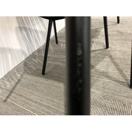 Set of 2 Black Rope Armchairs with Anthracite Grey Seat Cushions | Second Hand