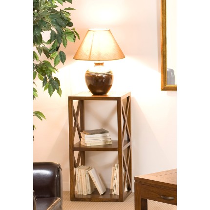 Étagère marron 2 cases 40 cm LORINE en bois Mindi
