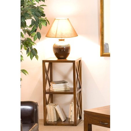 Étagère marron 2 cases 40 cm LORINE en bois Mindi
