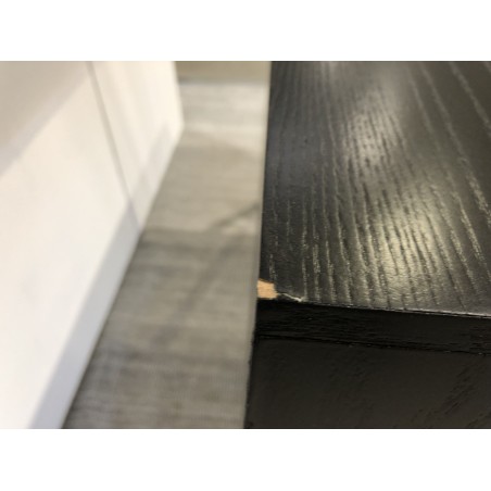 Console noire bois 2 tiroirs cannage | Seconde Main