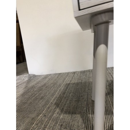 Table de chevet blanc 1 tiroir cannage naturel et bois blanc | Seconde main