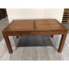 Rectangular dining table with extension, 160/200 cm, brown Mindi wood | Second-Hand Rectangular dining table with extension, 160/200 cm, brown Mindi wood | Second-Hand