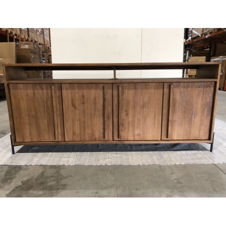 Sideboard with 4 doors and 2 niches in recycled teak wood | Second Hand
