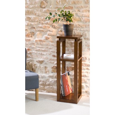 LORINE Brown 3-tier Shelf in Mindi Wood - Exotic Home Decor