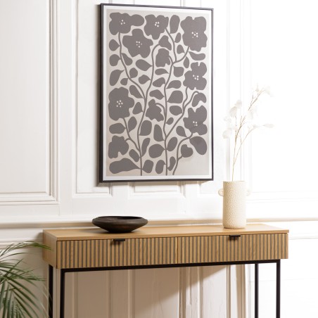 HOMER Wall Decoration A - Japanese Paper, Black Frame - 63x93cm