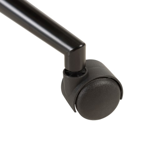 Chaise de bureau à roulettes en tissu écru dossier ouvert | Collection Mina