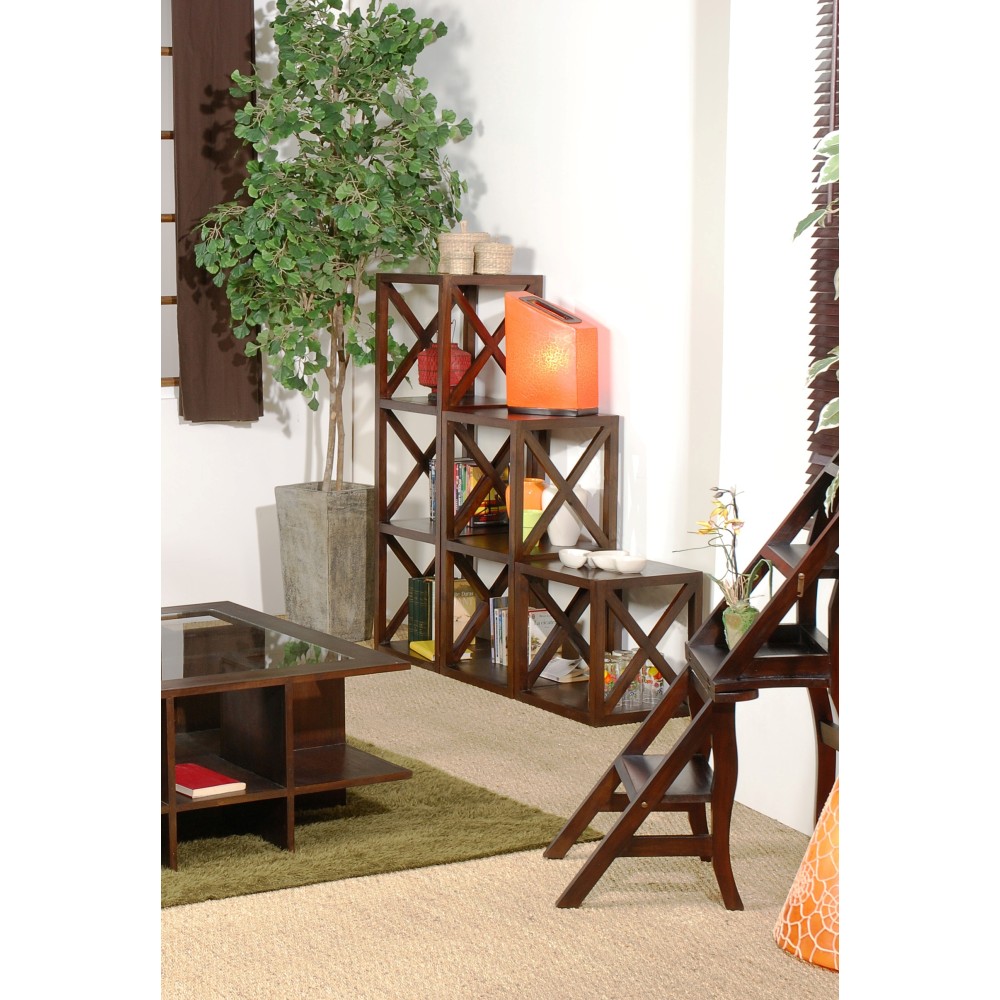 Étagère marron 1 case 40 cm croisillon LORINE Étagère marron 1 case 40 cm croisillon LORINE