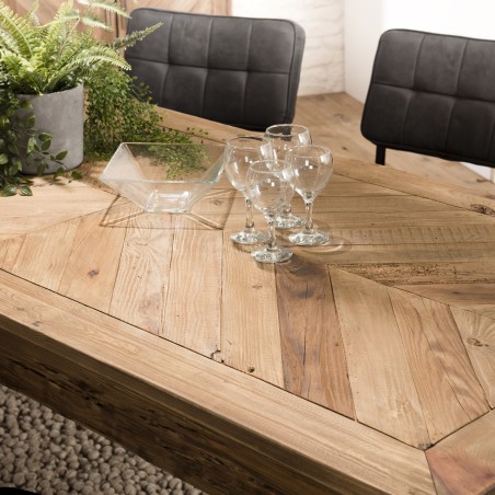 200x90cm dining table in recycled pine | Sandy
