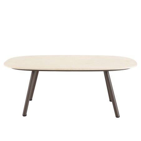 Salon de jardin 4 places en acier et cordage synthétique taupe | Vick