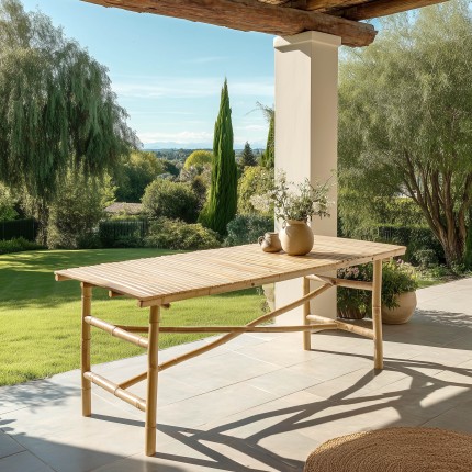 Table à manger en bambou 160x80cm | Collection Vital