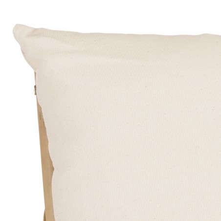 Bamboo sun lounger with cream-coloured cushions | Vital Collection