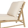Bamboo sun lounger with cream-coloured cushions | Vital Collection