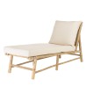 Bamboo sun lounger with cream-coloured cushions | Vital Collection