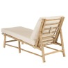Bamboo sun lounger with cream-coloured cushions | Vital Collection