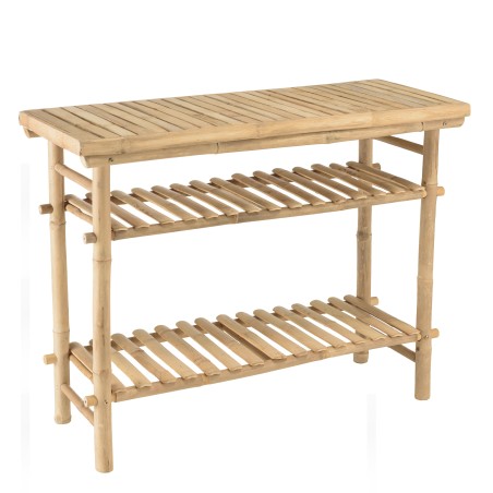 Bamboo console table with 2 shelves, 100x40cm | Vital Collection