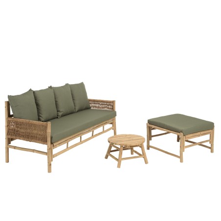 Canapé 3 p. 1 pouf 1 table basse bambou  | Collection Vital