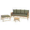3-seater sofa, 1 footstool, 1 bamboo coffee table | Vital Collection
