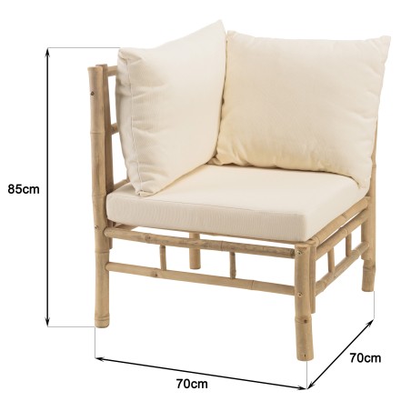 Canapé 6 places et 1 table basse en bambou | Collection Vital