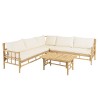 Canapé 6 places et 1 table basse en bambou | Collection Vital