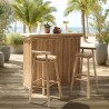 Bar and 2 stools with bamboo backrest | Vital Collection