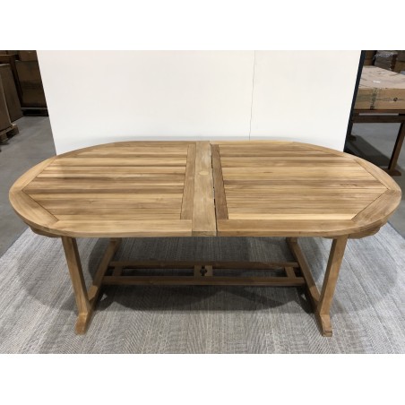 Table ovale double extension 200/300*120 | SECONDE VIE