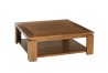 Table basse carrée marron teck 90x90cm