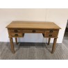 SECOND-HAND - Brown teak wood desk with 5 drawers