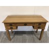 SECOND-HAND - Brown teak wood desk with 5 drawers