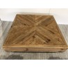 Table basse carrée bois Pin recyclé | SECONDE VIE
