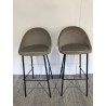 Lot de 2 tabourets de bar velours | SECONDE VIE