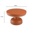 Table basse ronde 60cm en fer couleur marron mat | Hortense