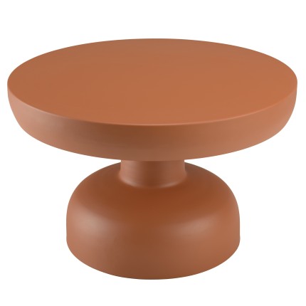 Table basse ronde 60cm en fer couleur marron mat | Hortense