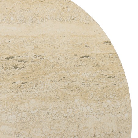 Table d'appoint plateau carreaux vitrifiés pied en fer beige | Collection Hortense