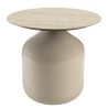Side table with glazed tile top and beige iron legs | Hortense Collection