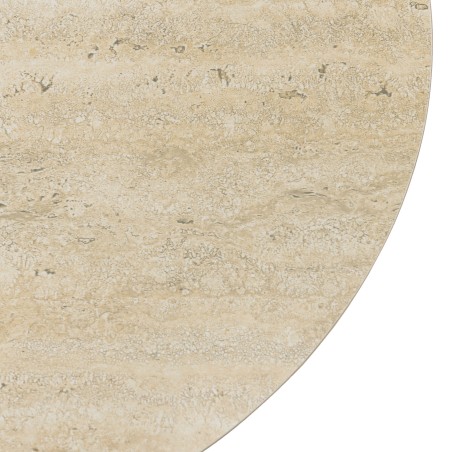 Table basse 60cm plateau carreaux vitrifiés pied fer camel | Collection Hortense