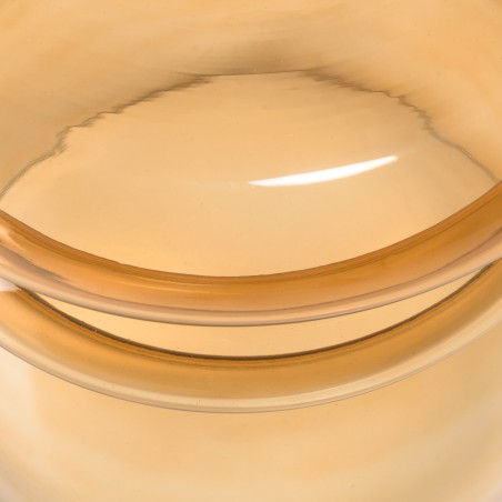 Light brown smoked glass designer side table | Hortense Collection