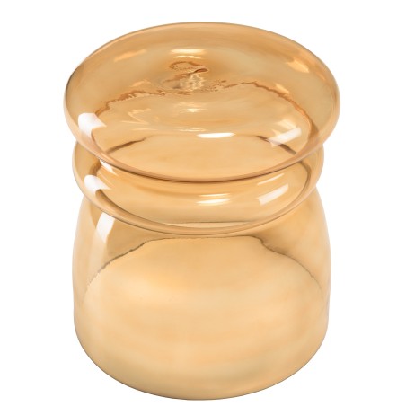 Light brown smoked glass designer side table | Hortense Collection