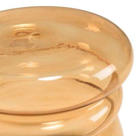 Table d'appoint design en verre fumé couleur marron clair | Collection Hortense