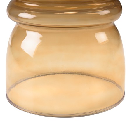 Table d'appoint design en verre fumé couleur marron clair | Collection Hortense