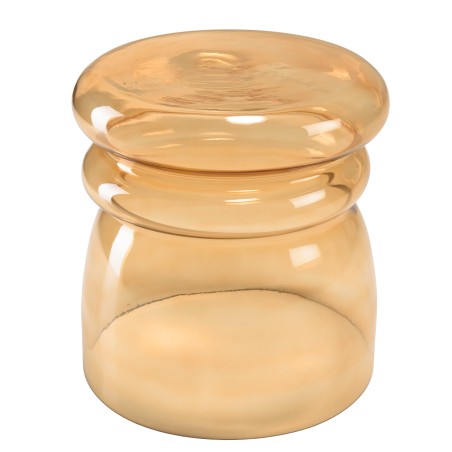 Light brown smoked glass designer side table | Hortense Collection