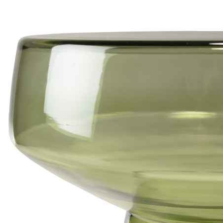 Table d'appoint design en verre transparent couleur vert | Collection Hortense