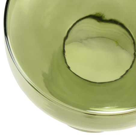 Table d'appoint design en verre transparent couleur vert | Collection Hortense