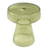Designer side table in transparent green glass | Hortense Collection