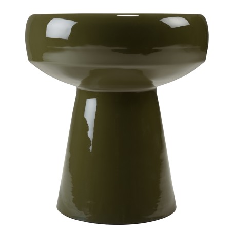 Designer side table in pine green iron | HORTENSE collection