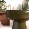 Designer side table in pine green iron | HORTENSE collection