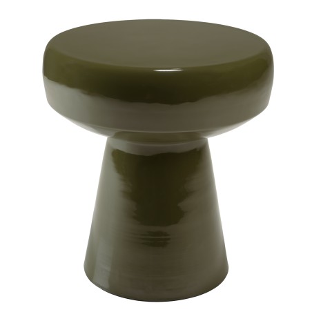 Designer side table in pine green iron | HORTENSE collection