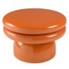 Designer side table in fluorescent orange iron | Hortense Collection