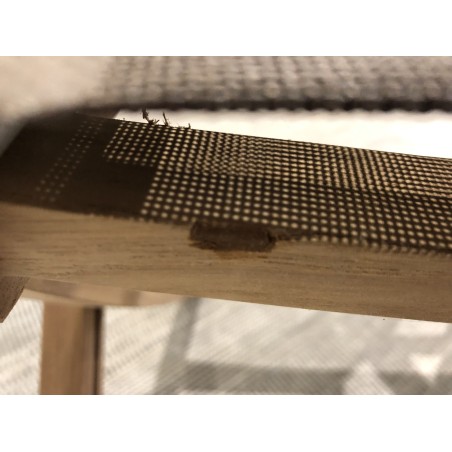 SECONDE MAIN - Fauteuil pliant textilène couleur taupe