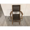 SECOND-HAND - Taupe-coloured textilene folding armchair